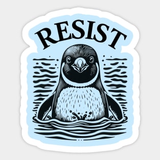 Resist-Penguin Sticker